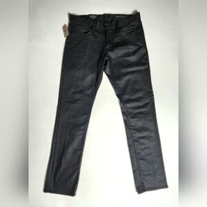John Varvatos Star USA Bowery Slim Straight Fit Jean Jet Black Size 36 NWT